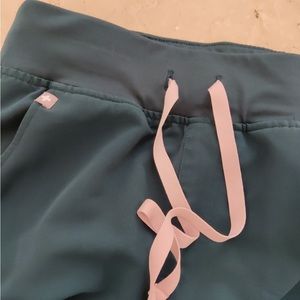 Figs scrubs in Caribbean blue